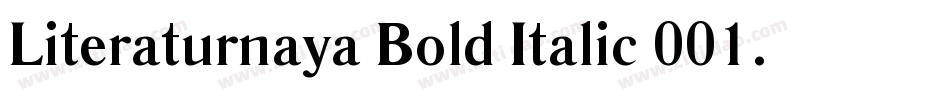 Literaturnaya Bold Italic 001.001字体转换